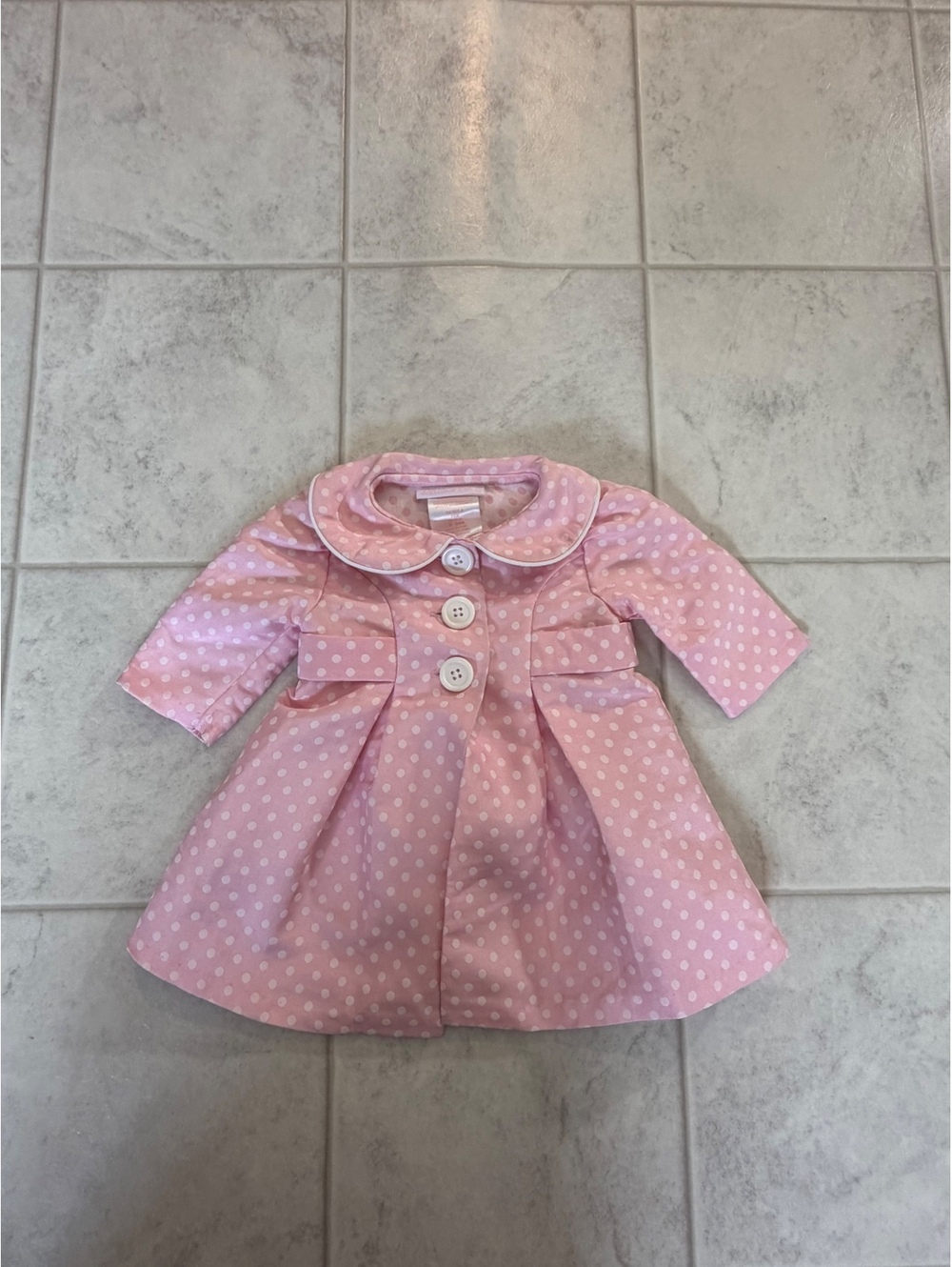 Bonnie Jean pink polka dot baby dress